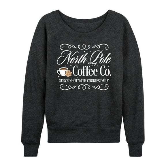 Instant Message - North Pole Coffee Co - Women's French Terry Long Sleeve Pullover