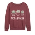 thumbnail image 1 of Instant Message - Not A Hugger - Women's Lightweight French Terry Long Sleeve Shirt, 1 of 5