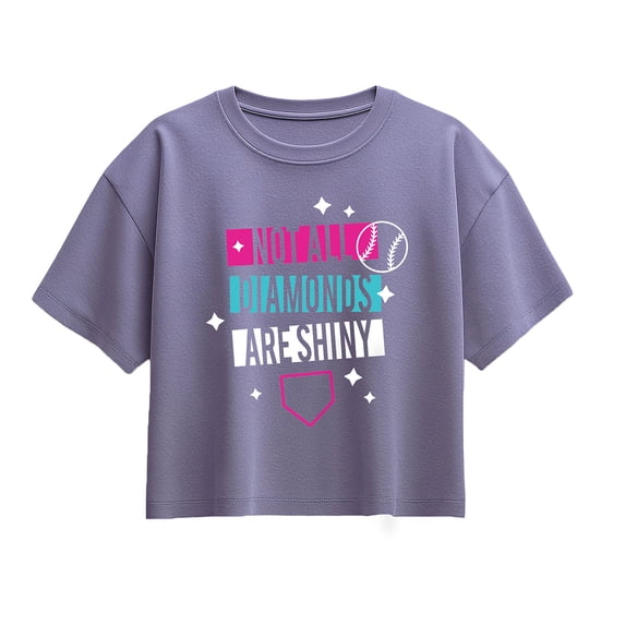 Instant Message - Not All Diamonds Are Shiny Short Sleeve Boxy Graphic T-Shirt