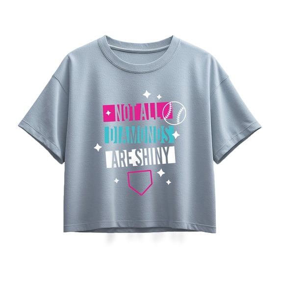 Instant Message - Not All Diamonds Are Shiny Short Sleeve Boxy Graphic T-Shirt