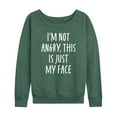 thumbnail image 1 of Instant Message - Not Angry Just My Face - Women's Lightweight French Terry Long Sleeve Shirt, 1 of 6