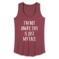 thumbnail image 1 of Instant Message - Not Angry Just My Face - Women's Racerback Tank Top, 1 of 6