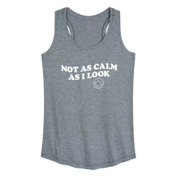 Instant Message - Not As Calm As I Look - Women's Racerback Tank Top