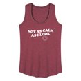 thumbnail image 1 of Instant Message - Not As Calm As I Look - Women's Racerback Tank Top, 1 of 6