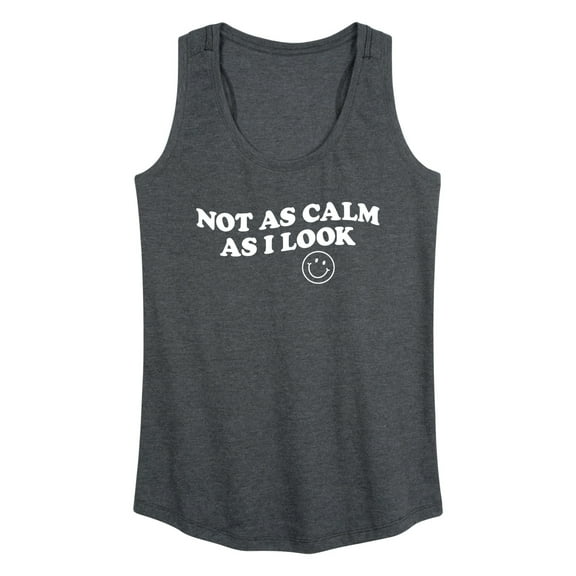 Instant Message - Not As Calm As I Look - Women's Racerback Tank Top