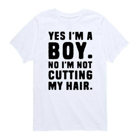 Instant Message - Not Cutting My Hair - Toddler And Youth Short Sleeve Graphic T-Shirt