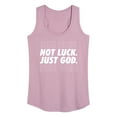 thumbnail image 1 of Instant Message - Not Luck, Just God - Women's Racerback Tank Top, 1 of 6