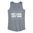 thumbnail image 1 of Instant Message - Not Luck, Just God - Women's Racerback Tank Top, 1 of 6