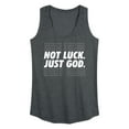 thumbnail image 1 of Instant Message - Not Luck, Just God - Women's Racerback Tank Top, 1 of 6