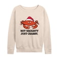 thumbnail image 1 of Instant Message - Not Naughty Just Crabby Christmas - Women's Lightweight French Terry Long Sleeve Shirt, 1 of 6