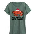 thumbnail image 1 of Instant Message - Not Naughty Just Crabby Christmas - Women's Short Sleeve Graphic T-Shirt, 1 of 6