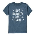 thumbnail image 1 of Instant Message - Not Naughty Just Feral - Youth Short Sleeve Graphic T-shirt, 1 of 5