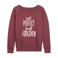 thumbnail image 1 of Instant Message - Not Perfect Just Forgiven - Women's Lightweight French Terry Long Sleeve Shirt, 1 of 6