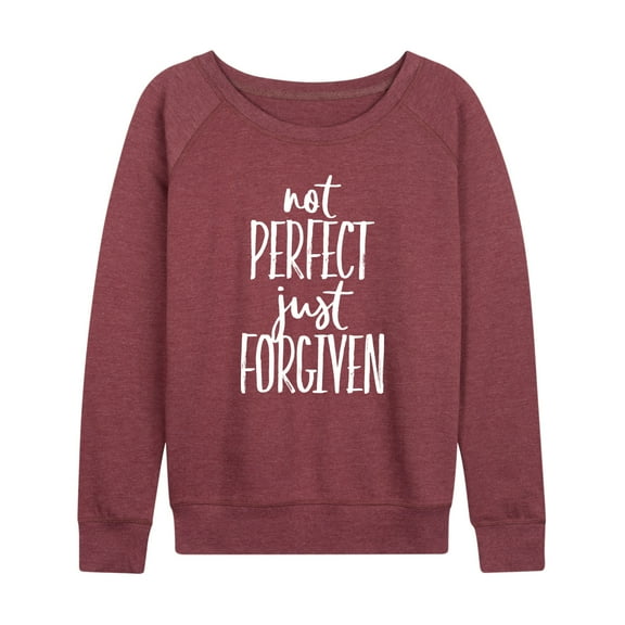 Instant Message - Not Perfect Just Forgiven - Women's Lightweight French Terry Long Sleeve Shirt