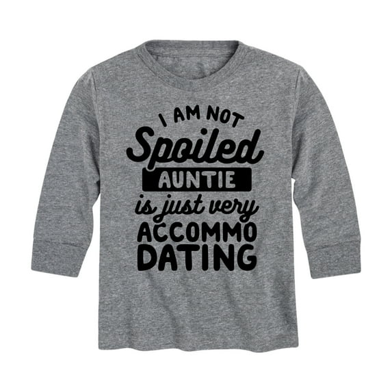 Instant Message - Not Spoiled Auntie - Toddler And Youth Long Sleeve Graphic T-Shirt