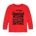 thumbnail image 1 of Instant Message - Not Spoiled Auntie - Toddler And Youth Long Sleeve Graphic T-Shirt, 1 of 6