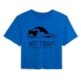 thumbnail image 1 of Instant Message - Not Today Cat Cropped Graphic T-Shirt, 1 of 4