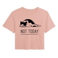 thumbnail image 1 of Instant Message - Not Today Cat Cropped Graphic T-Shirt, 1 of 4