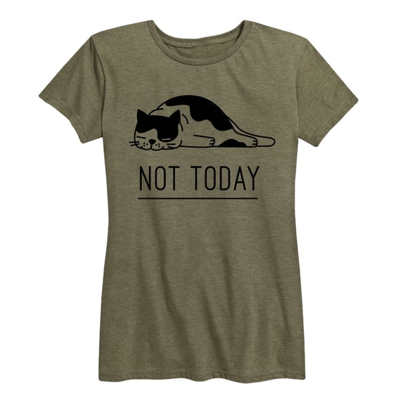 Instant Message - Not Today Cat - Women's Short Sleeve Graphic T-shirt