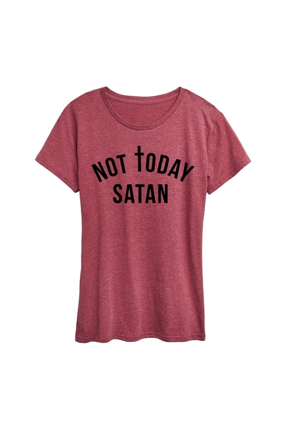 - Not Today Satan - Women's Short Sleeve Graphic T-shirt