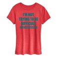 thumbnail image 1 of Instant Message - Not Trying To Be Difficult Short Sleeve Graphic T-Shirt, 1 of 5