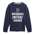 thumbnail image 1 of Instant Message - Notorious Present Shaker Christmas - Toddler & Youth Long Sleeve Graphic T-Shirt, 1 of 6