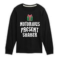 thumbnail image 1 of Instant Message - Notorious Present Shaker Christmas - Toddler & Youth Long Sleeve Graphic T-Shirt, 1 of 6