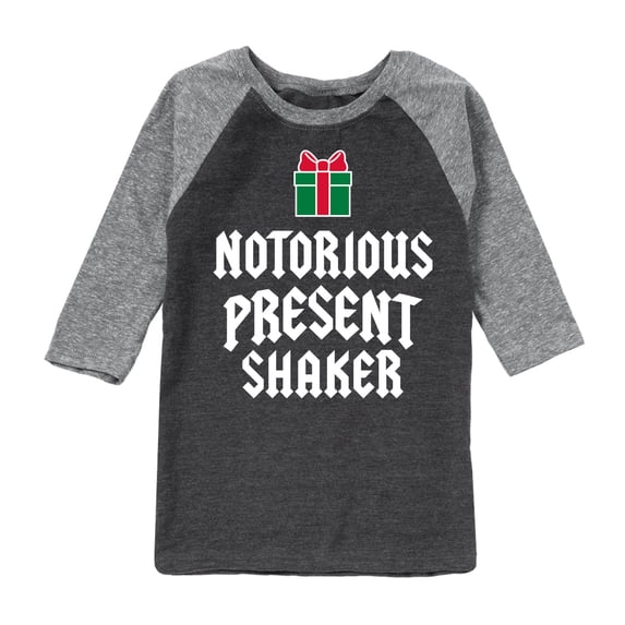 Instant Message - Notorious Present Shaker - Toddler & Youth Raglan Graphic T-Shirt