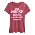 thumbnail image 1 of Instant Message - Nurse Cute In Scrubs Short Sleeve Graphic T-Shirt, 1 of 5