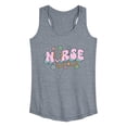 thumbnail image 1 of Instant Message - Nurse Flowers - Women's Racerback Tank Top, 1 of 6
