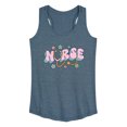 thumbnail image 1 of Instant Message - Nurse Flowers - Women's Racerback Tank Top, 1 of 6