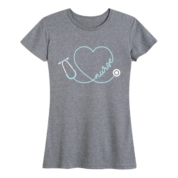 Instant Message - Nurse Heart Stethoscope - Women's Short Sleeve Graphic T-shirt