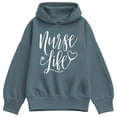 thumbnail image 1 of Instant Message - Nurse Life Oversized Fleece Hoodie Sweatshirt, 1 of 5