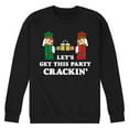 thumbnail image 1 of Instant Message - Nutcracker Get This Party Crackin Christmas - Men's Crew Neck Fleece Pullover, 1 of 6