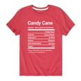 thumbnail image 1 of Instant Message - Nutrition Facts For  Candy Cane - Youth Short Sleeve Tee, 1 of 5