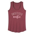 thumbnail image 1 of Instant Message - Obsessed Auntie - Women's Racerback Tank Top, 1 of 6