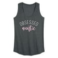 thumbnail image 1 of Instant Message - Obsessed Auntie - Women's Racerback Tank Top, 1 of 6