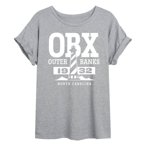 Instant Message - Obx Lighthouse - Women's Oversized Graphic T-Shirt