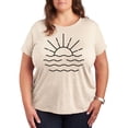 thumbnail image 1 of Instant Message - Ocean Sunset Linework Short Sleeve Graphic T-Shirt, 1 of 5