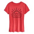 thumbnail image 1 of Instant Message - Ocean Sunset Linework Short Sleeve Graphic T-Shirt, 1 of 5
