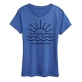 thumbnail image 1 of Instant Message - Ocean Sunset Linework Short Sleeve Graphic T-Shirt, 1 of 5