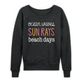 thumbnail image 1 of Instant Message - Ocean Waves Sun Rays - Women's French Terry Long Sleeve Shirt, 1 of 5