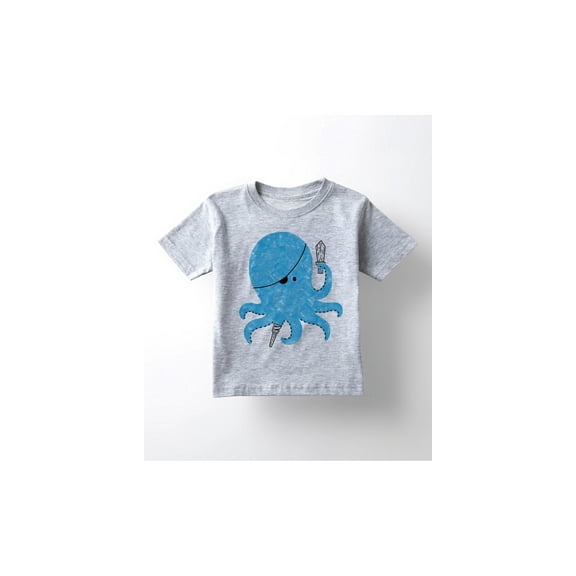 Instant Message - Octopus Pirate-Toddler Short Sleeve Tee Shirt-5T