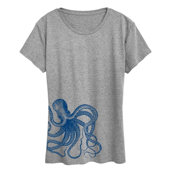 Instant Message - Octopus Side Hit - Women's Short Sleeve Graphic T-Shirt