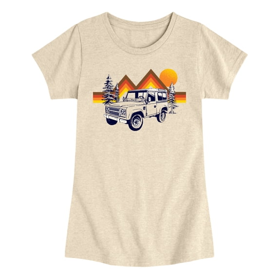 Instant Message - Off Road Vehicle Stripes Fitted Short Sleeve Graphic T-Shirt