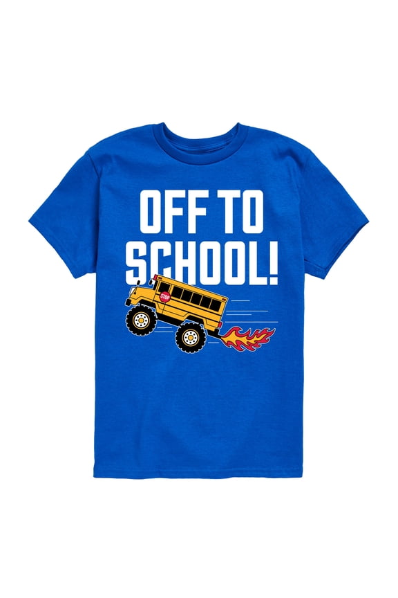 - Off To School Bus - Toddler & Youth Short Sleeve Graphic T-Shirt