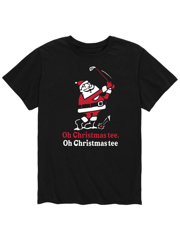 - Santa Christmas Golf Tee Men's Short Sleeve Graphic T-Shirt