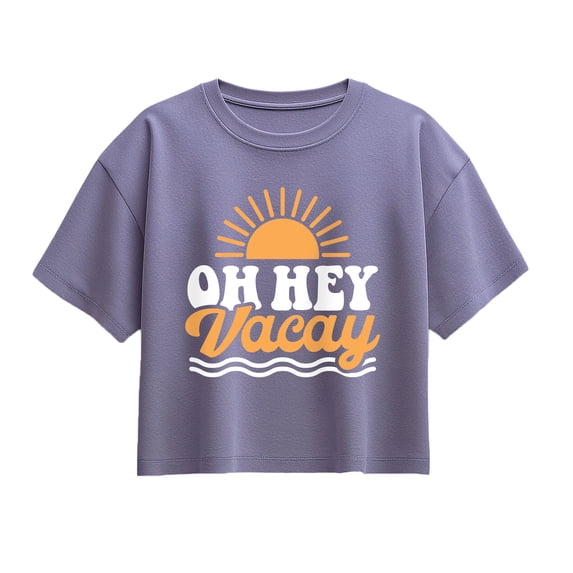 Instant Message - Oh Hey Vacay Short Sleeve Boxy Graphic T-Shirt