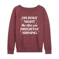 thumbnail image 1 of Instant Message - Oh Holy Night Christmas - Women's Lightweight French Terry Long Sleeve Shirt, 1 of 6