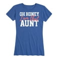 thumbnail image 1 of Instant Message - Oh Honey I am That Aunt - Women's Short Sleeve Graphic T-Shirt, 1 of 5
